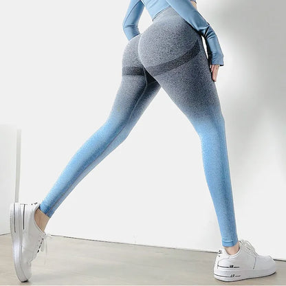 Gray Gradient Seamless Leggings Image 5