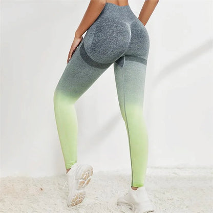 Gray Gradient Seamless Leggings Image 13