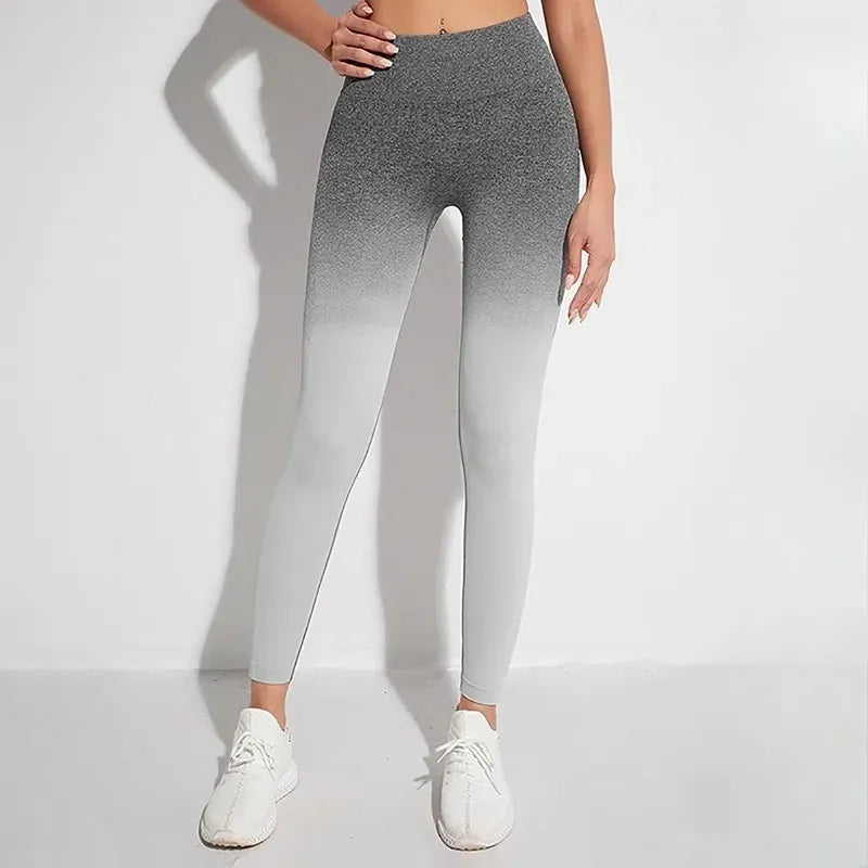Gray Gradient Seamless Leggings Image 9