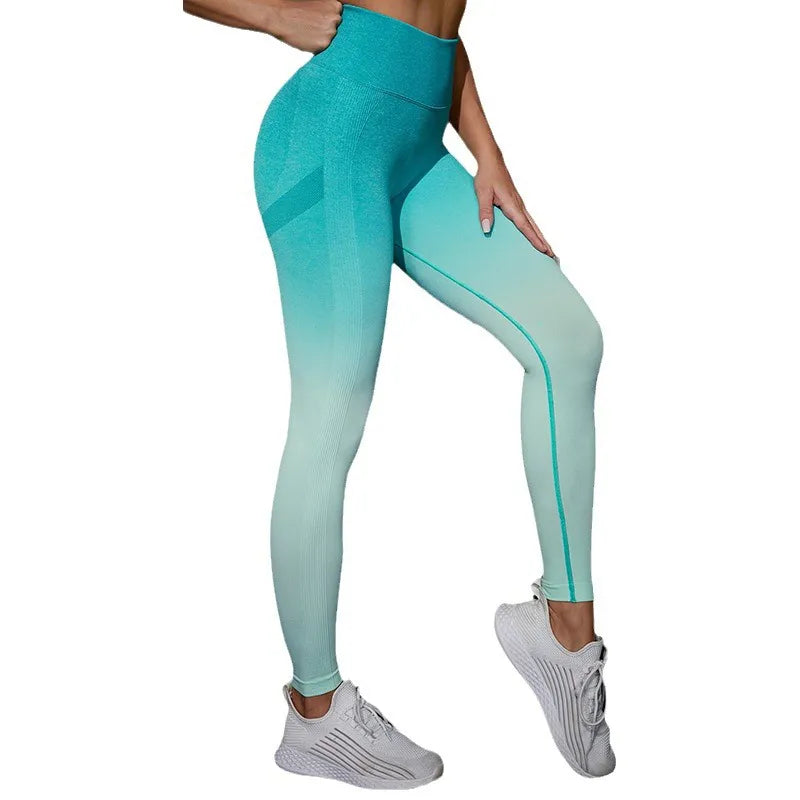 Gray Gradient Seamless Leggings Image 3