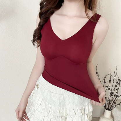 Slim-Fit V-Neck Sleeveless Top Image 1