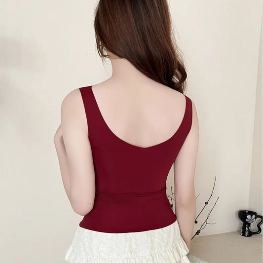Slim-Fit V-Neck Sleeveless Top Image 2