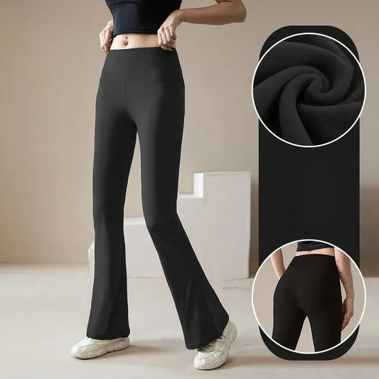 High-Waisted Flared Yoga Pants Image 1
