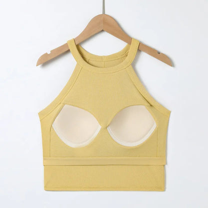 Halter Neck Sports Bra Top Image 5