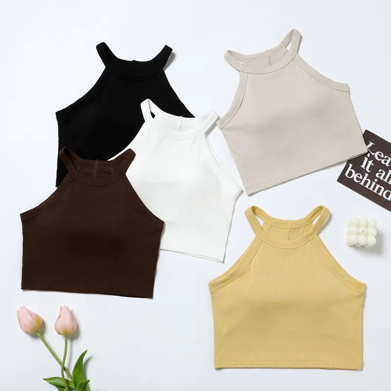 Halter Neck Sports Bra Top Image 3