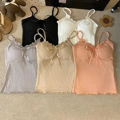 Ruffled Lace-Up Camisole Image 5