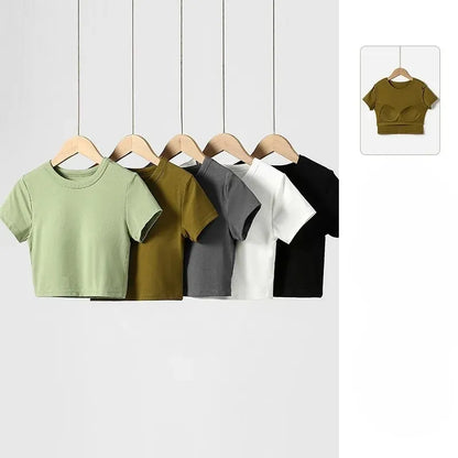 Padded Crop T-Shirts Image 2