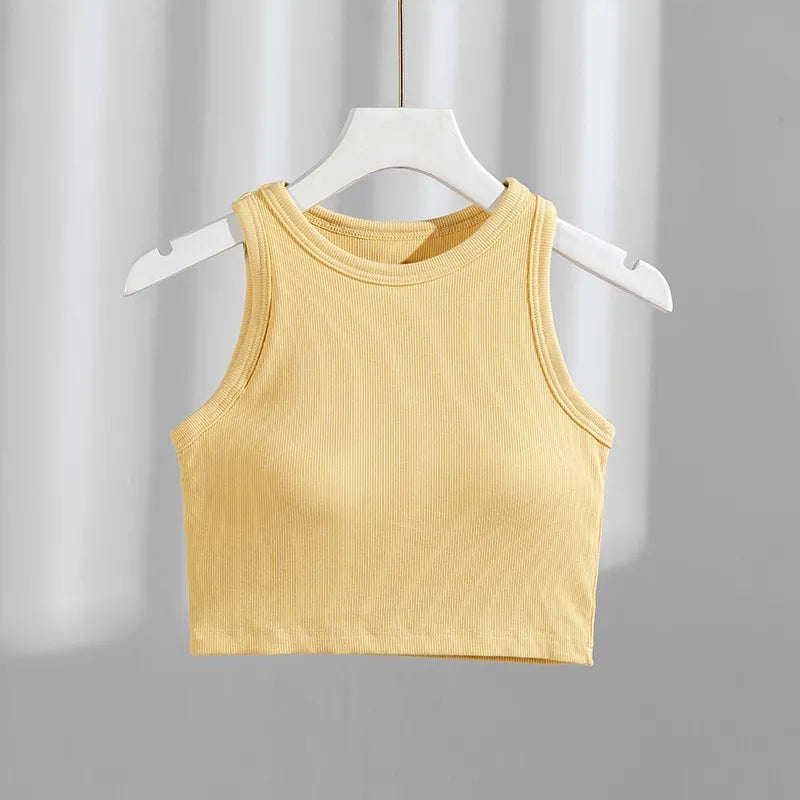 Ribbed High Neck Crop Top Image 5