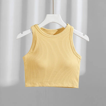 Ribbed High Neck Crop Top Image 5