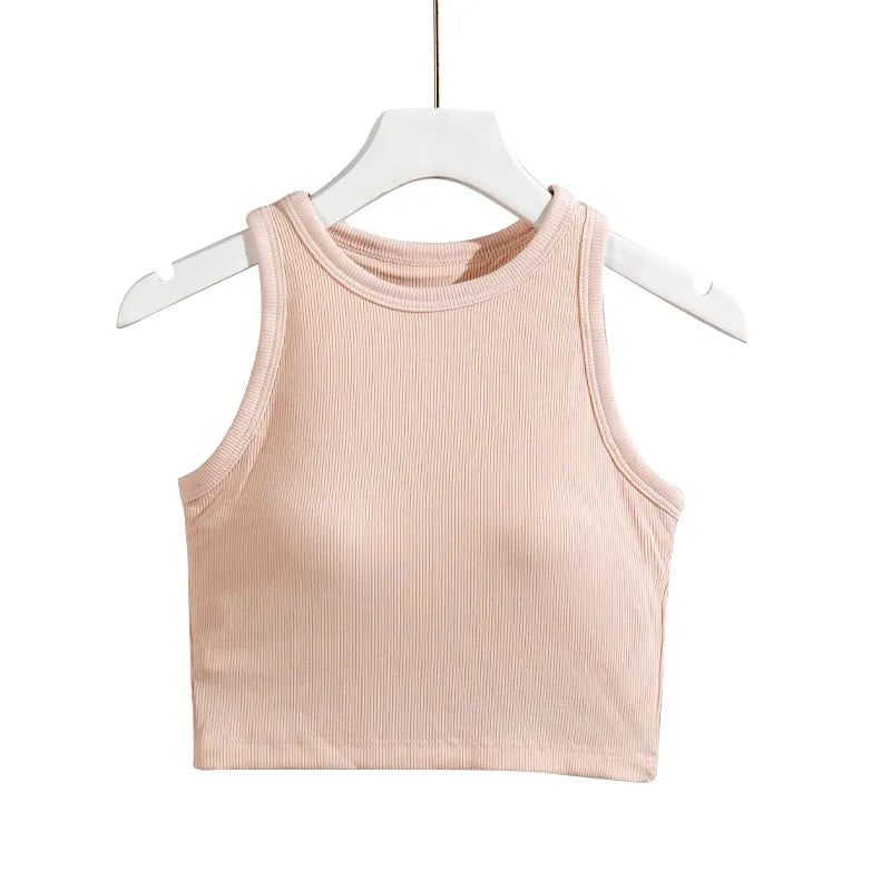 Ribbed High Neck Crop Top Image 8