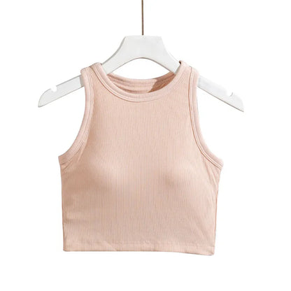 Ribbed High Neck Crop Top Image 8