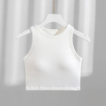 Ribbed High Neck Crop Top Image 4