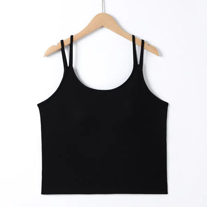 Double Strap Cami Top with Built-In Bra Image 6