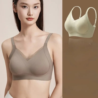 Lace Trim Padded Bra Image 4