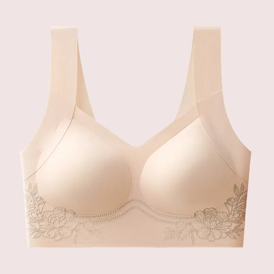 Floral Embossed Wireless Bra Image 1
