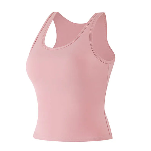 Scoop Neck Stretch Tank Top Image 2