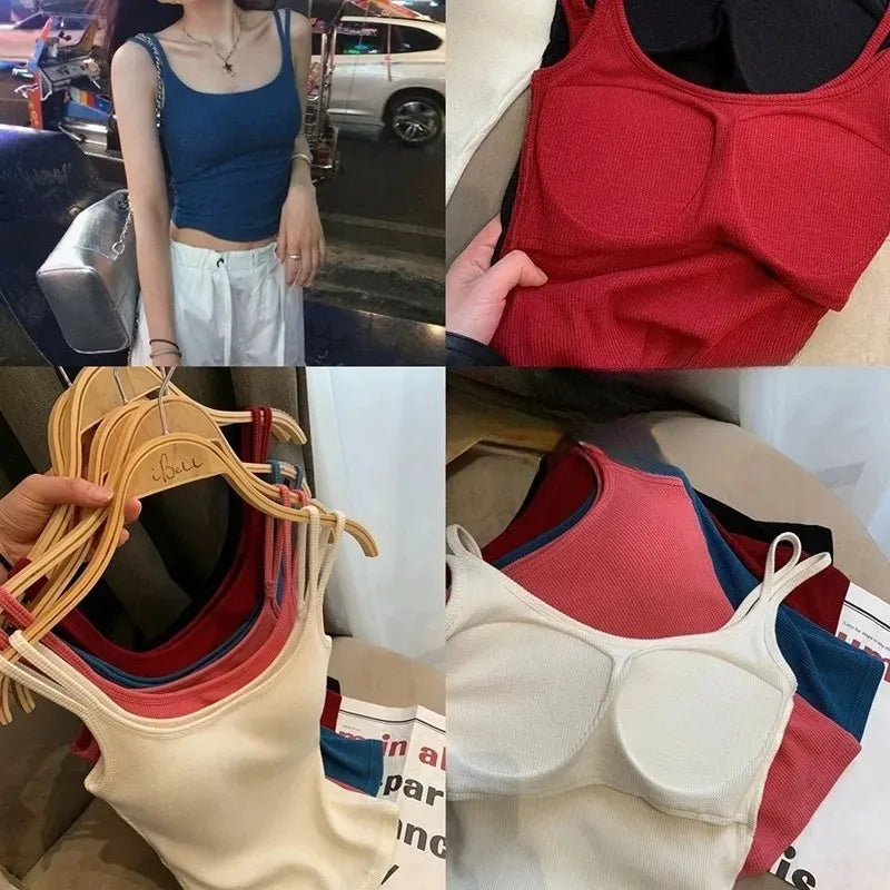 Ribbed Stretch Crop Tank Image 5