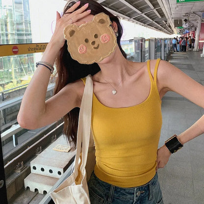 Ribbed Stretch Crop Tank Image 4