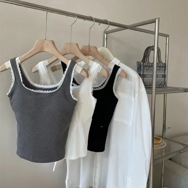 Lace Trimmed Tank Top Image 3