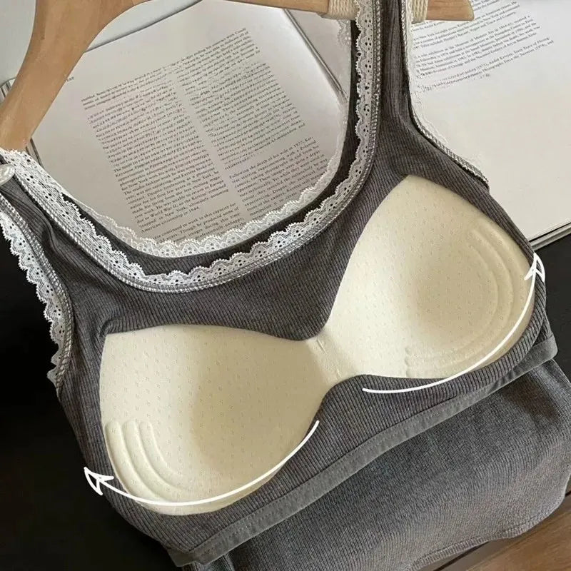 Lace Trimmed Tank Top Image 6