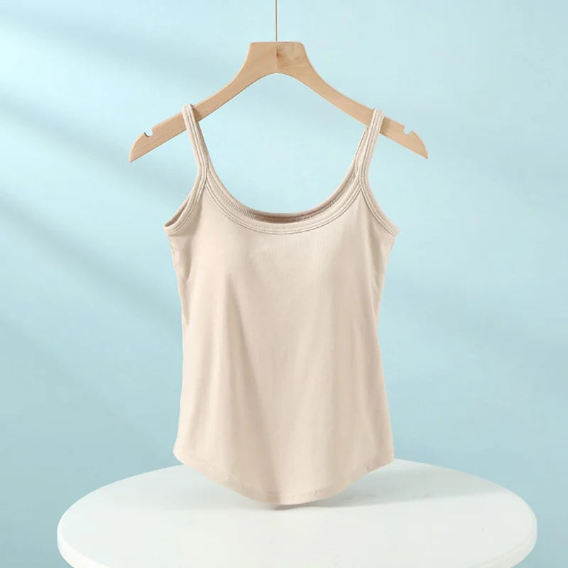Sleeveless Crew Neck Tank Top
