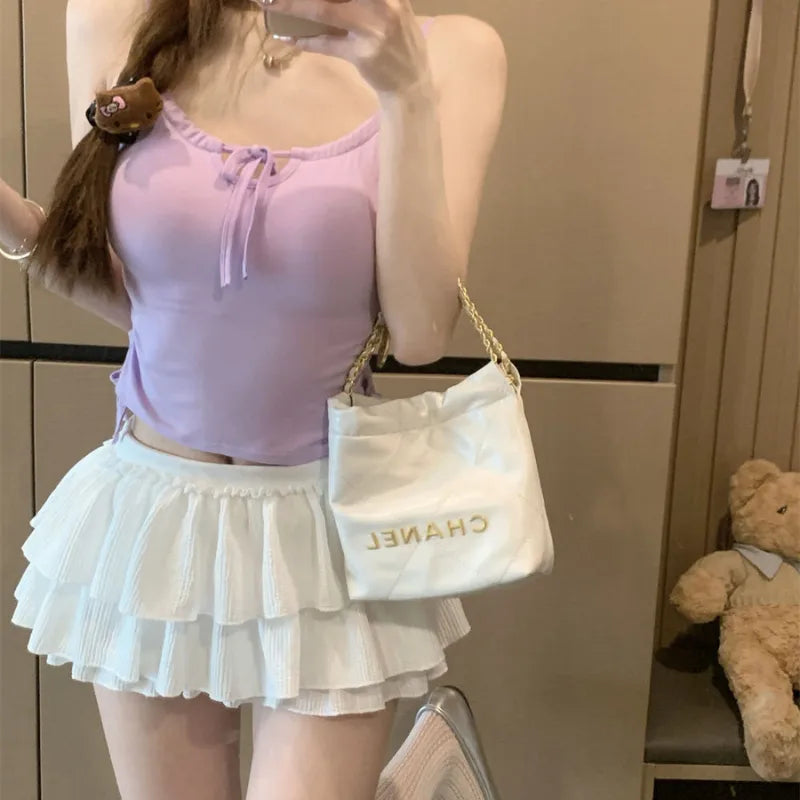 Ruched Bow Tie Camisole