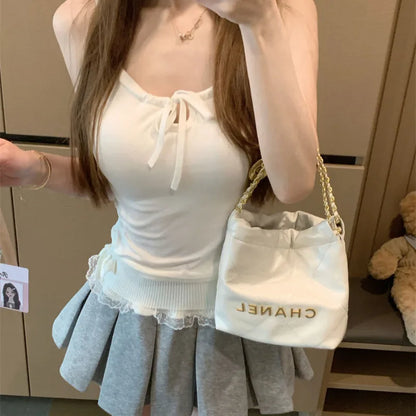 Ruched Bow Tie Camisole